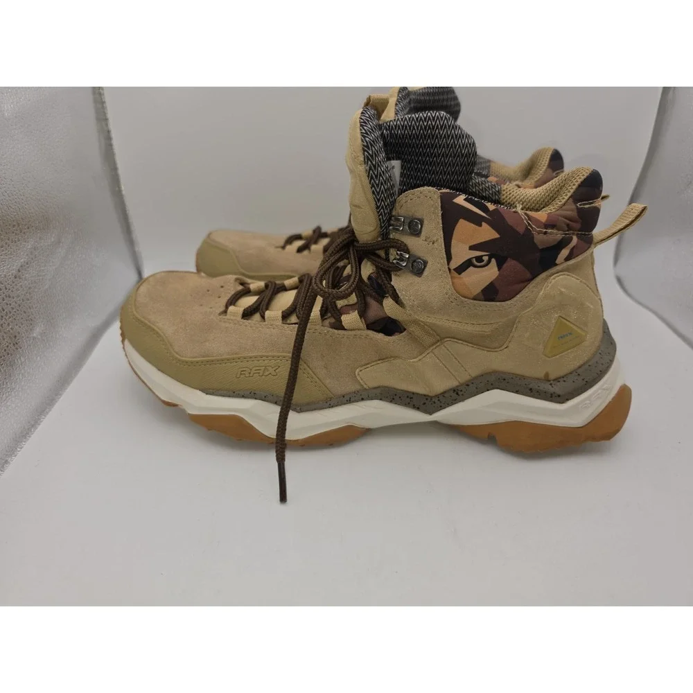 Rax Wild Wolf School Hiking Shoes Men Size 12 Tan High Top Lace Up Hiking Boots